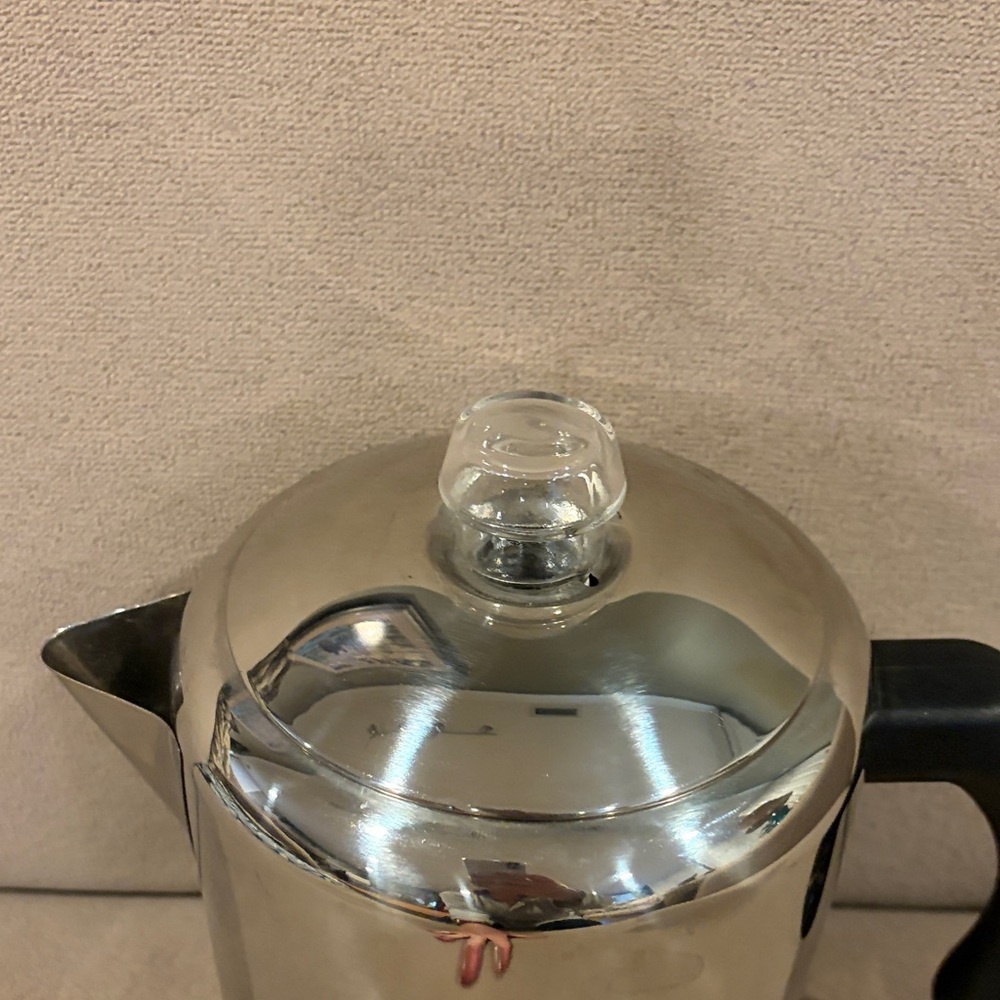 Farberware Stainless Steel Coffee Percolator with Black Handle Yosemite series - Picture 2 of 11